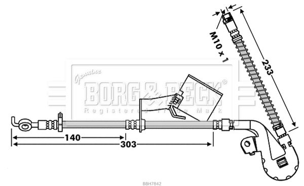 BORG & BECK Jarruletku BBH7842